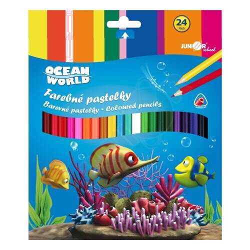 Pastelky Ocean World trojhrané 24 ks